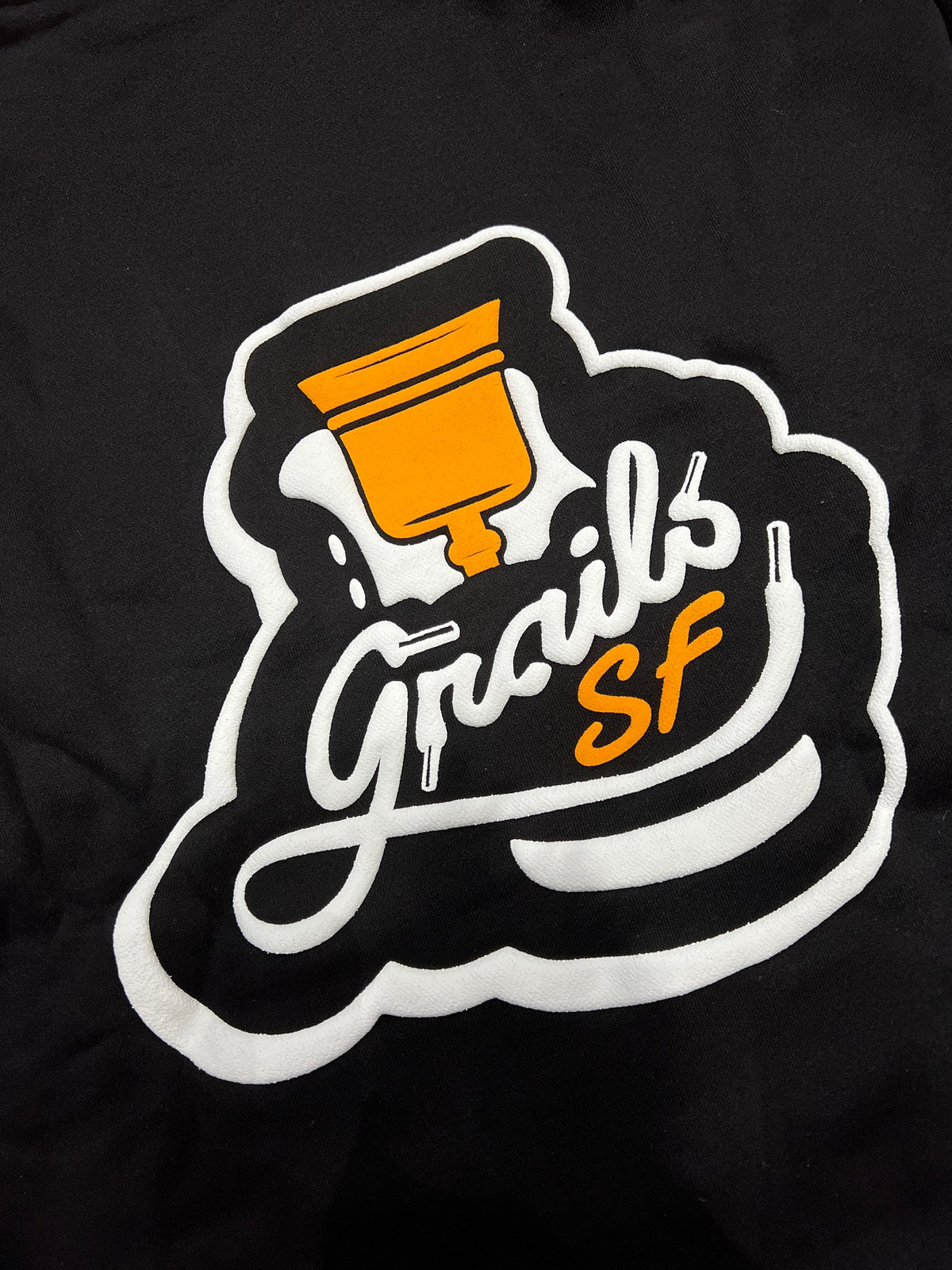 Grails SF Premium Basic Logo Hoodie Black grails sf