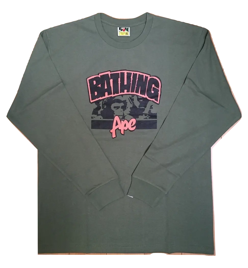 Bape Bathing Ape Long Sleeve - Olive Bape