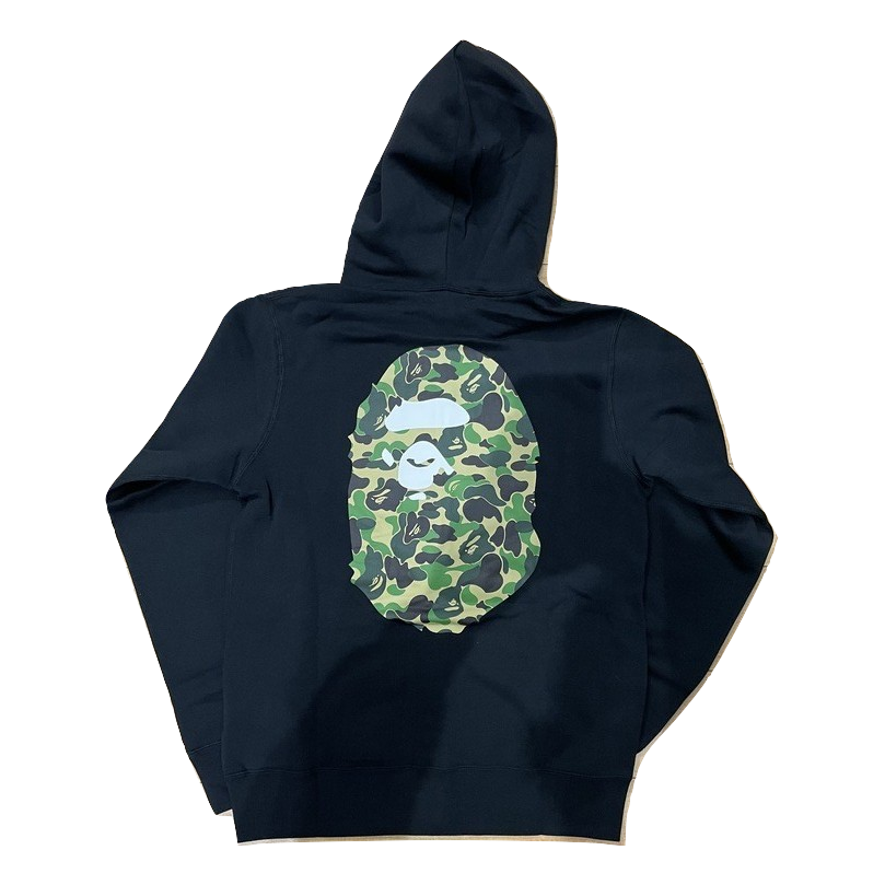 A Bathing Ape Happy New Year 2021 BAPE Logo Full Zip Hoodie - Black Bape