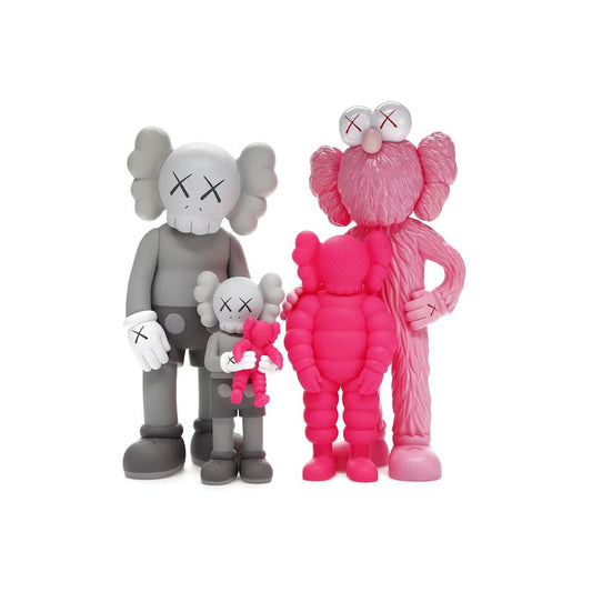 KAWS Family Vinyl Figures - Grey/Pink