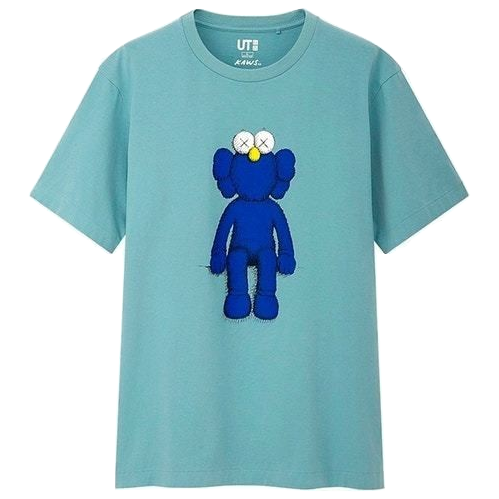 KAWS x Uniqlo Blue BFF Tee - Green - Used Kaws