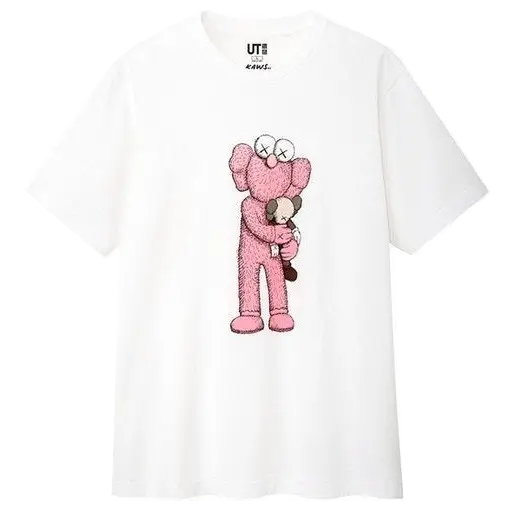 KAWS x Uniqlo Pink BFF Tee - White Kaws