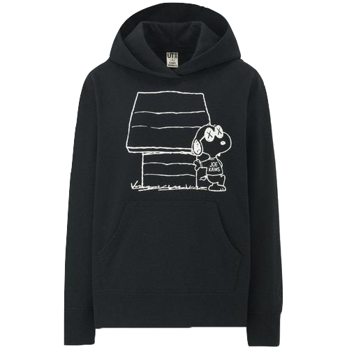 KAWS x Uniqlo x Peanuts Joe Kaws Doghouse Hoodie - Black - Used
