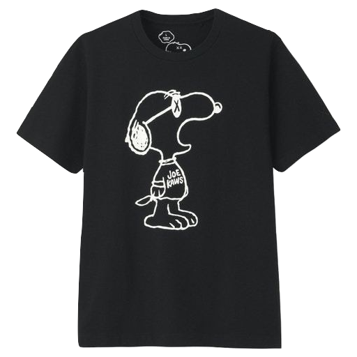 Kaws x Uniqlo x Peanuts Joe Kaws Yawn Tee - Black - Used