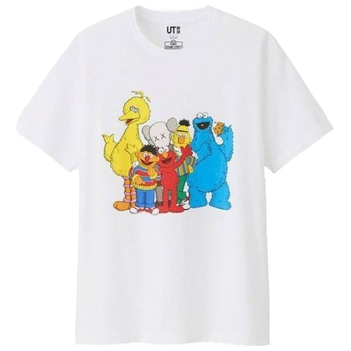 Kaws x Uniqlo x Sesame Street Group #2 Tee - White - Used