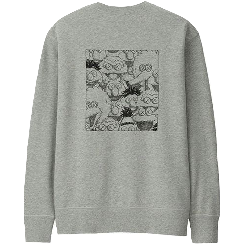 Kaws x Uniqlo x Sesame Street XX Sweatshirt - Gray - Used Uniqlo