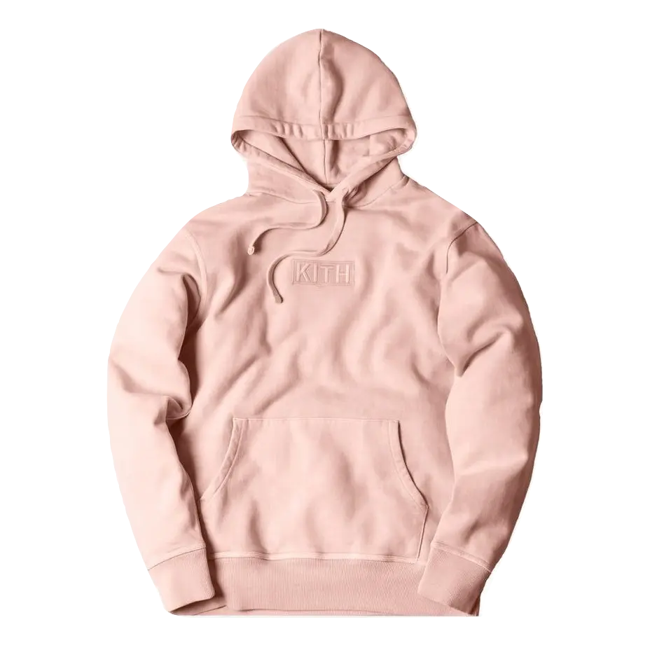 Kith Classic Box Logo Hoody - Pink Kith
