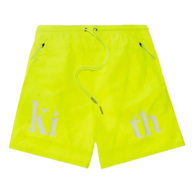 Kith Turbo Nylon Shorts - Citron Kith