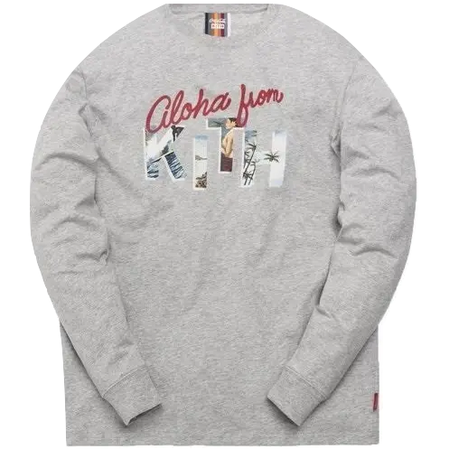 Kith x Coca-Cola Aloha L/S Tee - Heather Grey Kith