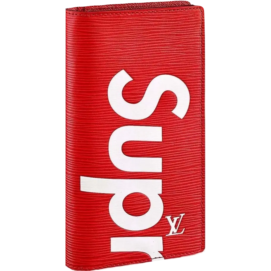 Supreme x Louis Vuitton Brazza Wallet Epi - Red Supreme