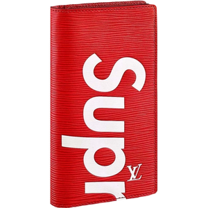 Supreme x Louis Vuitton Brazza Wallet Epi - Red