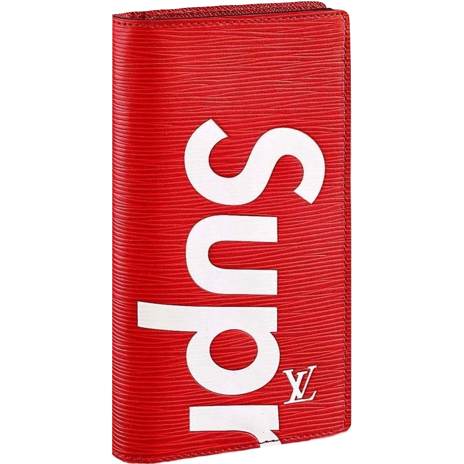 Supreme x Louis Vuitton Brazza Wallet Epi - Red – Grails SF