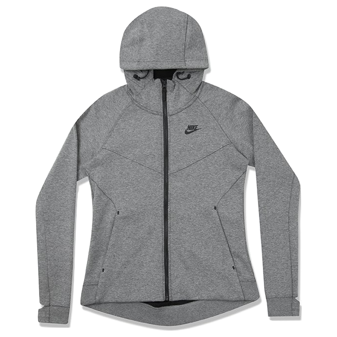Nike Women's Sportswear Tech Fleece Hoodie - Carbon Heather/Black