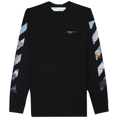 Off-White Diagonal Arrows L/S T-Shirt - Black/Multicolor - Used