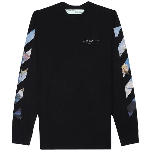 Off-White Diagonal Arrows L/S T-Shirt - Black/Multicolor