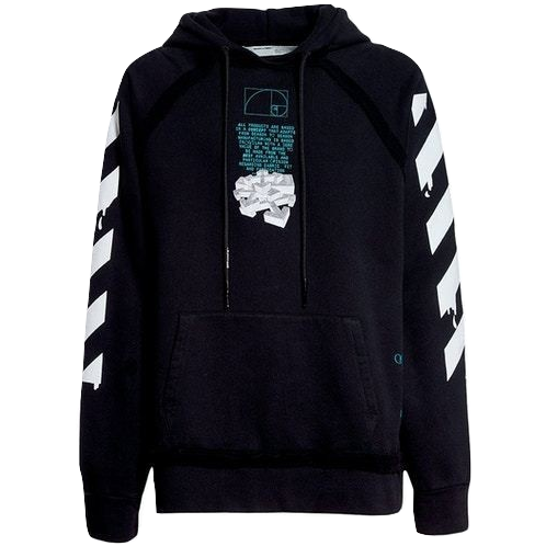 Off-White Dripping Arrows Incompiuto Hoodie - Black OFF-WHITE