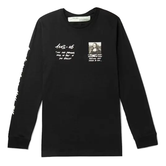 OFF White Mona Lisa Print Crewneck - Black - Used OFF-WHITE