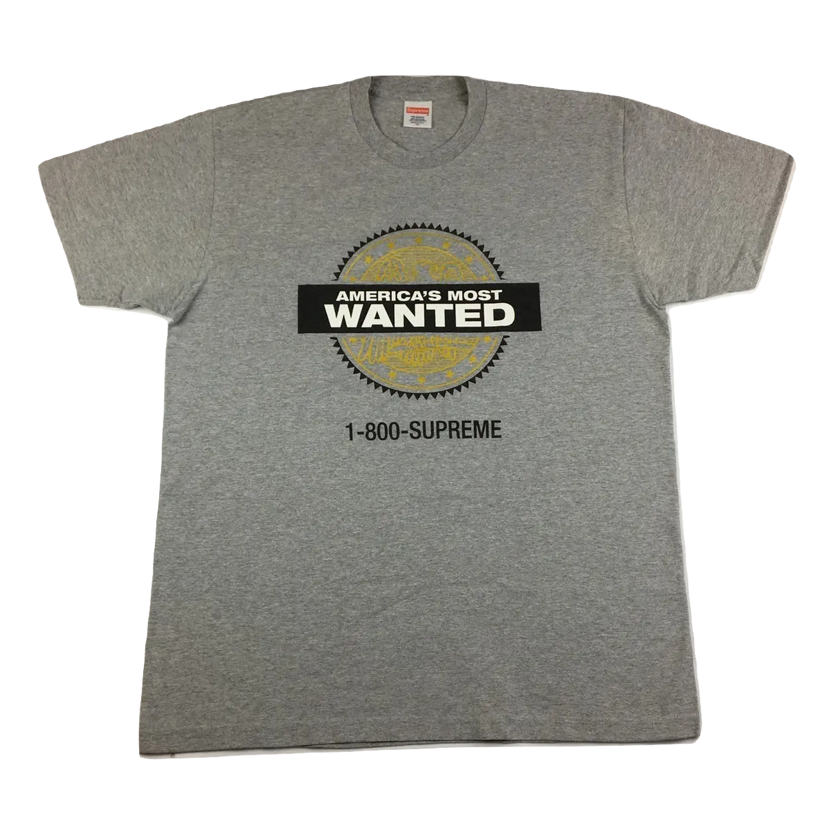 Supreme America's Most Wanted Tee - Grey - Used Supreme