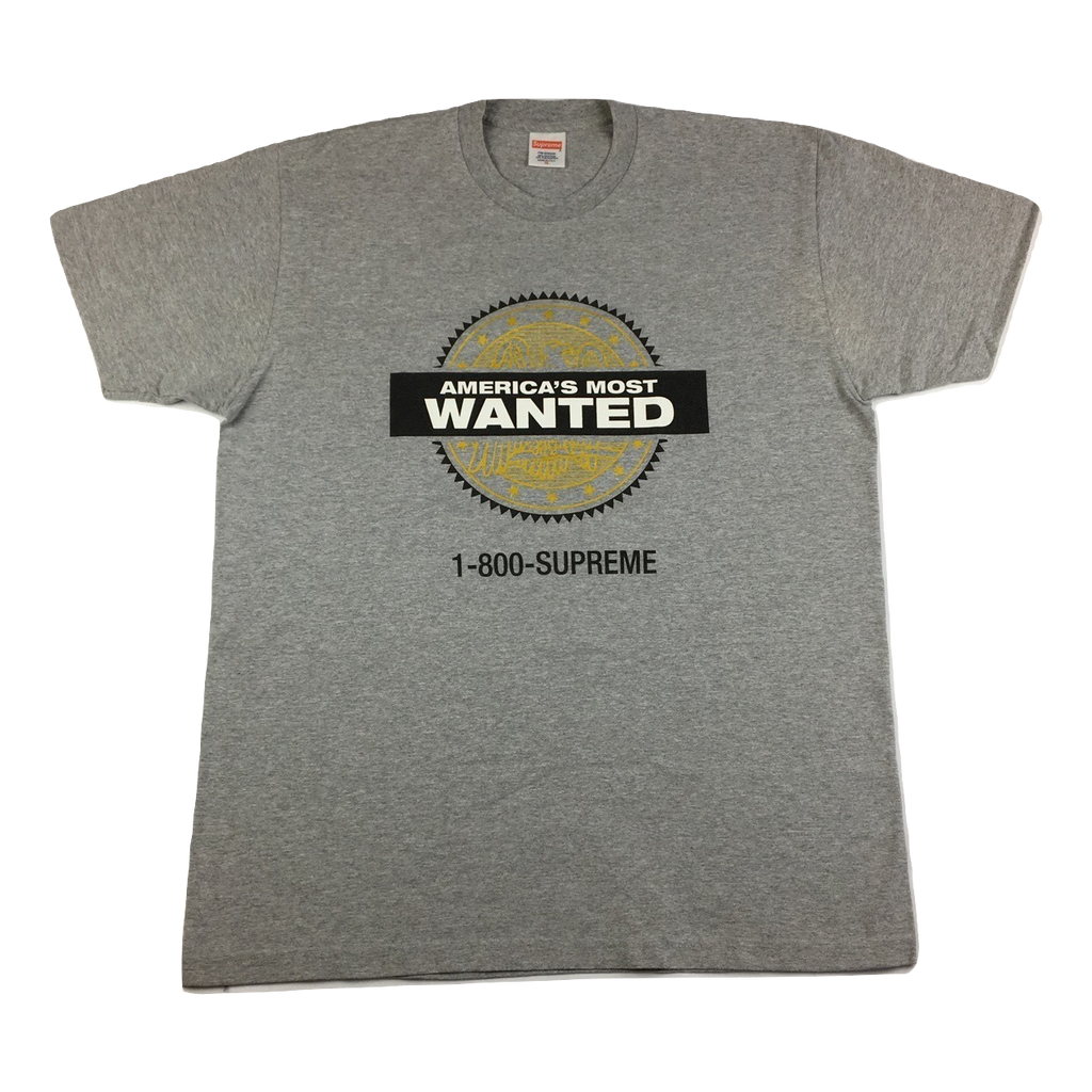 Supreme America's Most Wanted Tee - Grey - Used