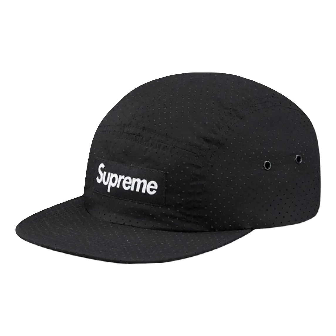 Supreme Perforated Camp Cap - Black Supreme