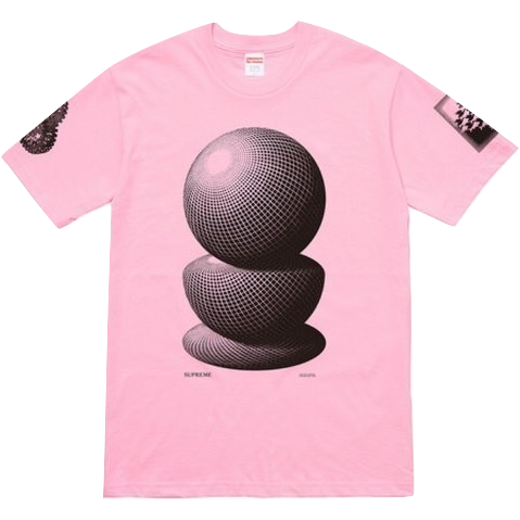 Supreme MC Escher Three Spheres Tee - Pink