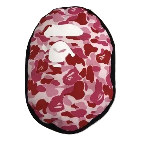 A Bathing Ape Apehead Pillow - Pink - Used Bape