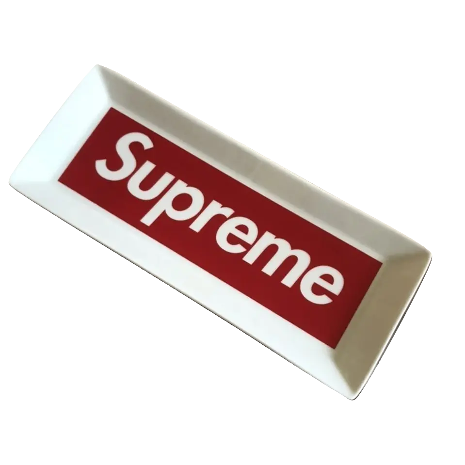 Supreme Ceramic Ash Tray - White/Red Supreme