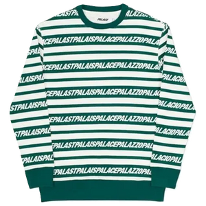 Palace Multi Lingual Crew - Green/White - Used Palace