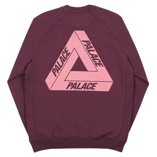 Palace Slub Crew - Burgundy Palace