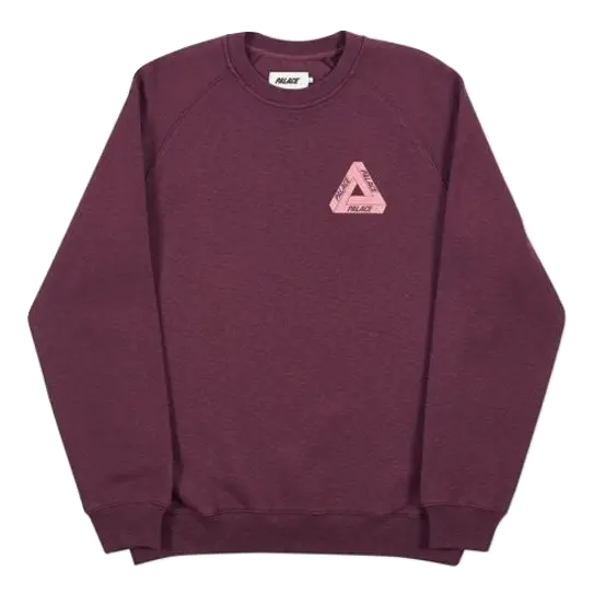 Palace Slub Crew - Burgundy - Used Palace