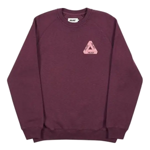 Palace Slub Crew - Burgundy - Used Palace