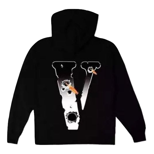 VLone x Pop Smoke Hawk Em' Hoodie - Black VLone