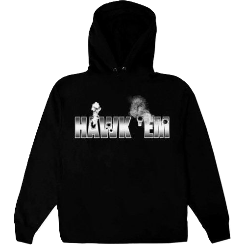 VLone x Pop Smoke Hawk Em' Hoodie - Black VLone
