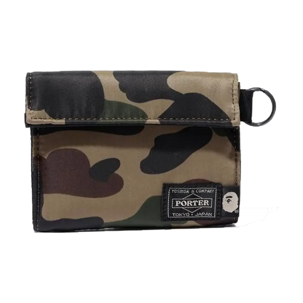 Porter 1st Camo Bathing Ape Wallet - Green Camo Bape