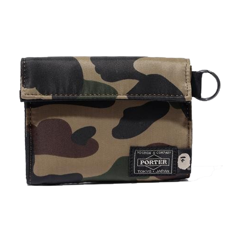 Porter 1st Camo Bathing Ape Wallet - Green Camo