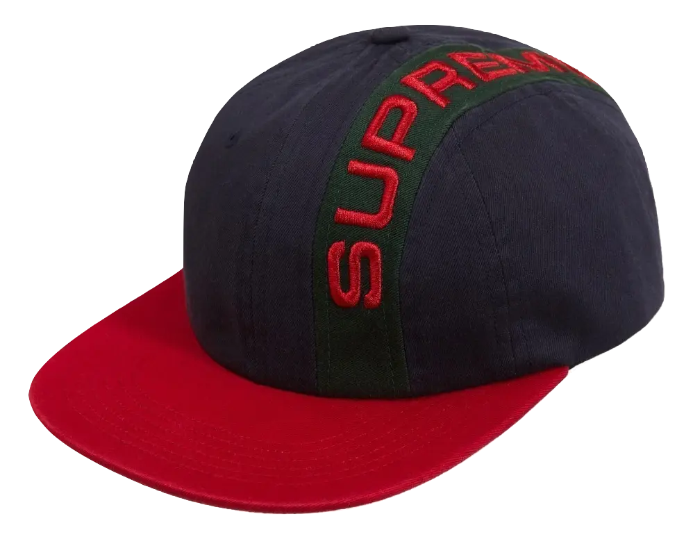 Supreme Stripe 6-Panel FW18 - Navy - Used Supreme