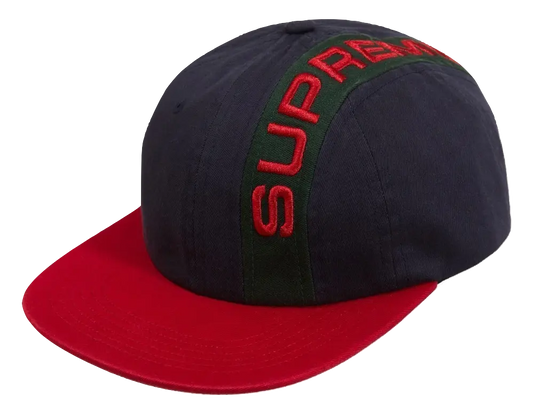 Supreme Stripe 6-Panel FW18 - Navy - Used Supreme