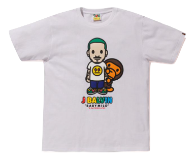 A Bathing Ape x J Balvin Peeping Milo Tee - White Bape
