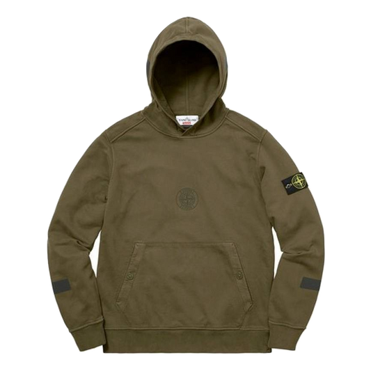 Supreme x Stone Island Hoodie - Olive