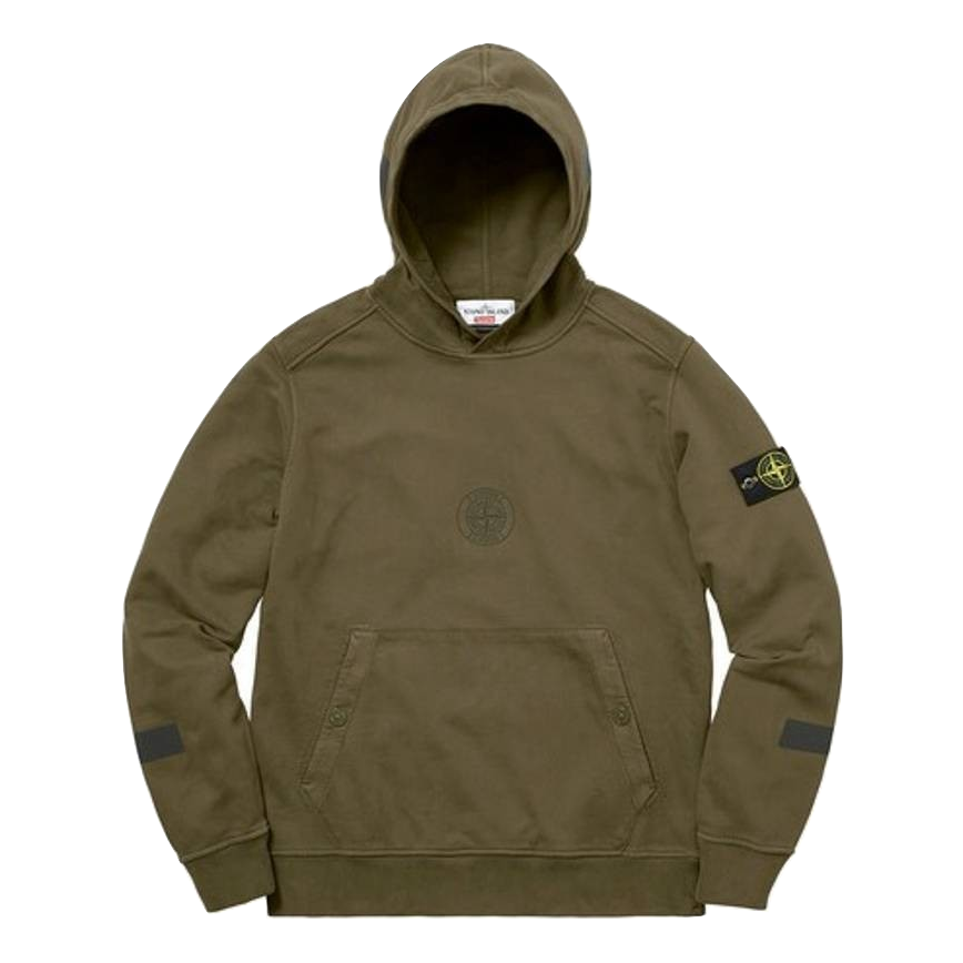 Supreme x Stone Island Hoodie - Olive