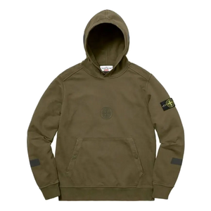 Supreme x Stone Island Hoodie - Olive Supreme