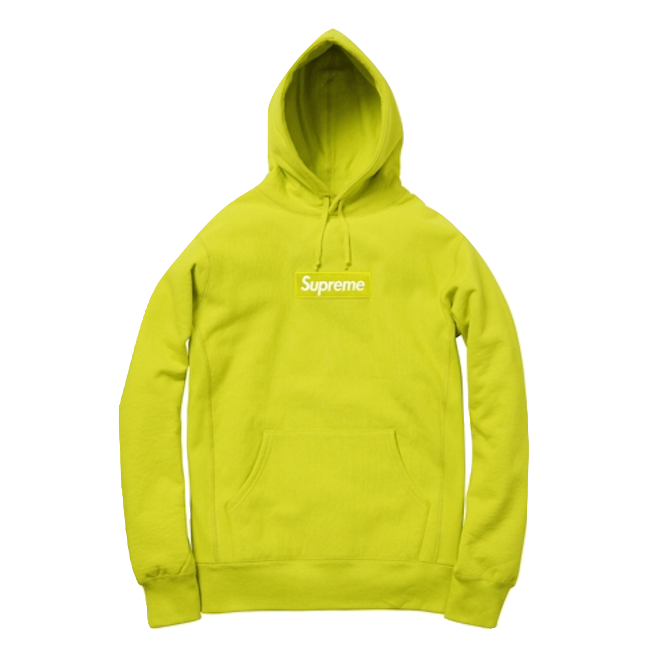 Supreme Box Logo Hooded Sweatshirt - Acid Green