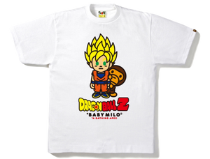 Bape X Dragon Ball Z Tee #1 Super Sayin Goku + Baby Milo