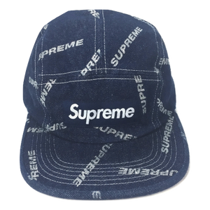 Supreme Box Logo Denim Bling Cap - Blue