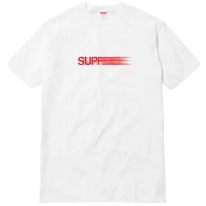 Supreme Motion Logo Tee - White/Red Supreme