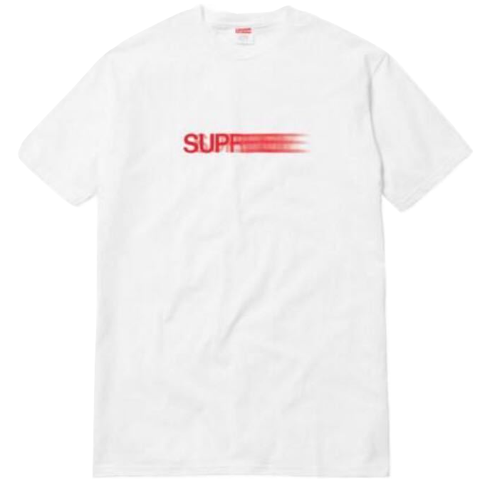 Supreme Motion Logo Tee White/Red – Grails SF