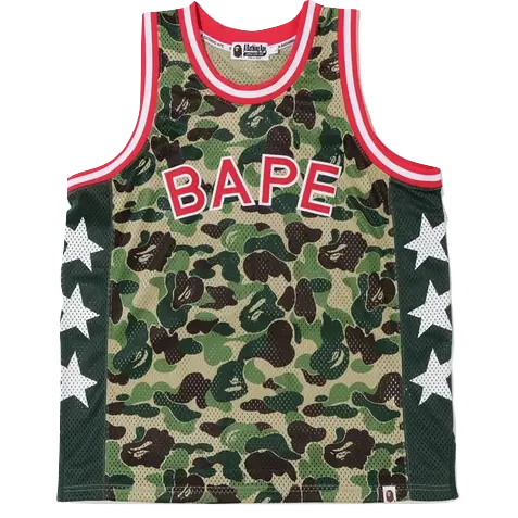 A Bathing Ape ABC Basketball Tank Top - Green Bape