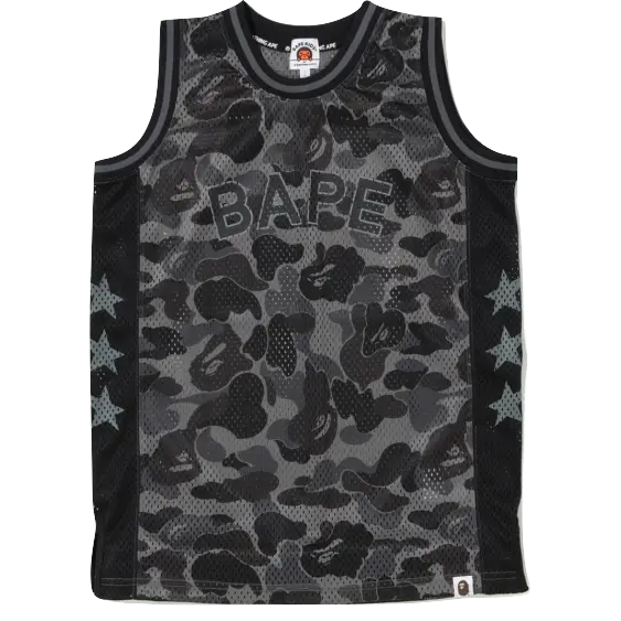 A Bathing Ape ABC Basketball Tank Top - Black Bape