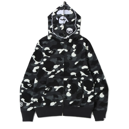 A Bathing Ape City Camo 2nd Ape Full Zip Hoodie - Black