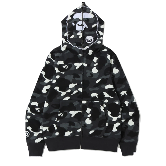 A Bathing Ape City Camo 2nd Ape Full Zip Hoodie - Black